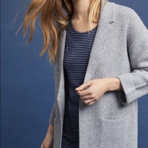 Anthropologie Moth Gray Sweater Jacket